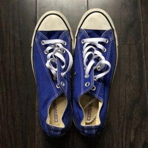 Blue Converse Low Tops